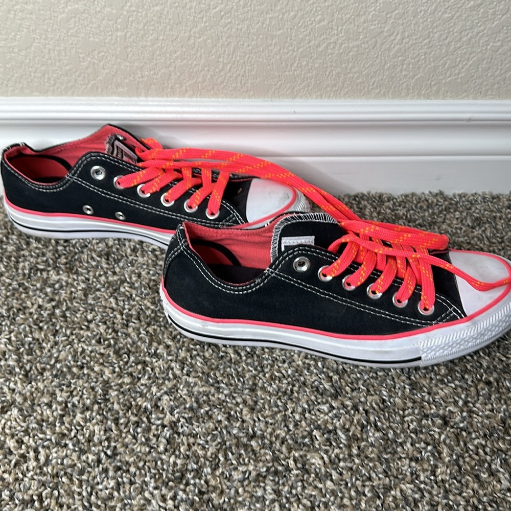 Converse Shoes All-Star Chucks Women’s Size 7 Black and Pink - Picture 4 of 6